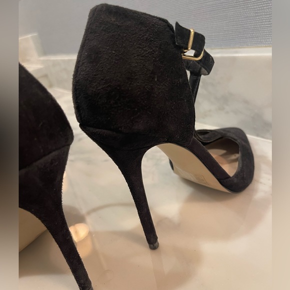 CARVELA KURT GEIGER - black suede T-strap heels - Picture 3 of 7